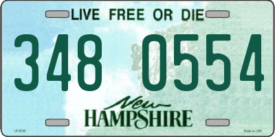 NH license plate 3480554