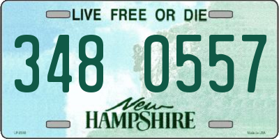 NH license plate 3480557