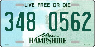 NH license plate 3480562