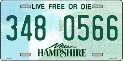 NH license plate 3480566