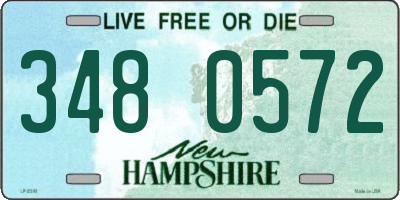 NH license plate 3480572