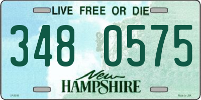 NH license plate 3480575