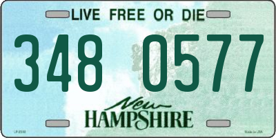 NH license plate 3480577