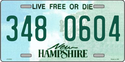 NH license plate 3480604