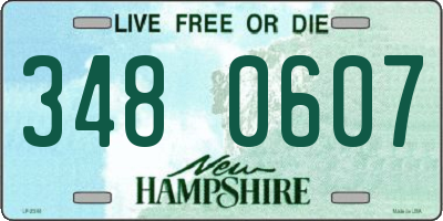 NH license plate 3480607