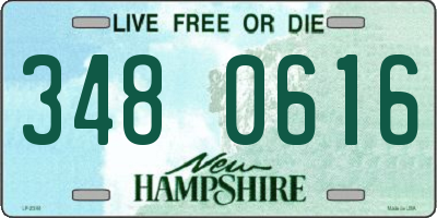 NH license plate 3480616