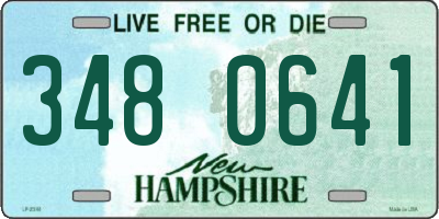 NH license plate 3480641