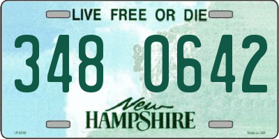 NH license plate 3480642