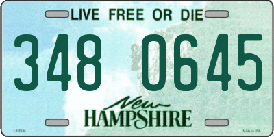 NH license plate 3480645
