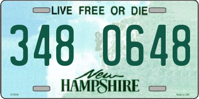 NH license plate 3480648