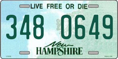 NH license plate 3480649