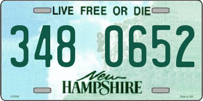 NH license plate 3480652