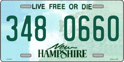 NH license plate 3480660