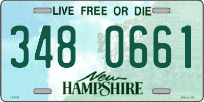 NH license plate 3480661
