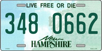 NH license plate 3480662