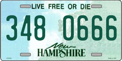 NH license plate 3480666