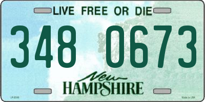 NH license plate 3480673