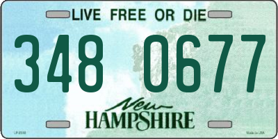 NH license plate 3480677