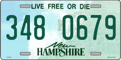NH license plate 3480679