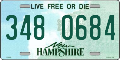 NH license plate 3480684