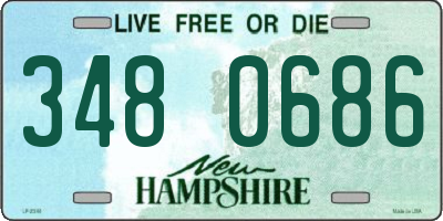 NH license plate 3480686