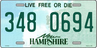 NH license plate 3480694