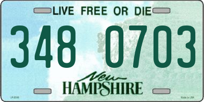 NH license plate 3480703