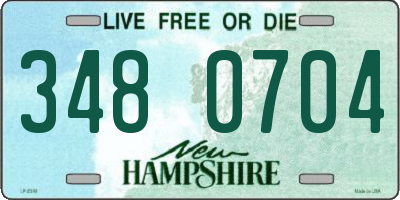 NH license plate 3480704