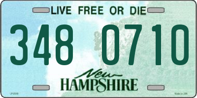 NH license plate 3480710