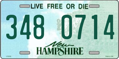 NH license plate 3480714