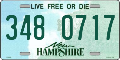 NH license plate 3480717