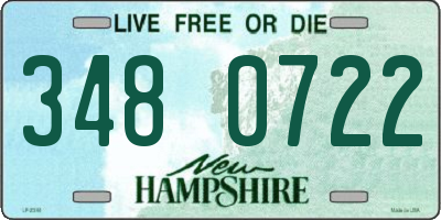 NH license plate 3480722