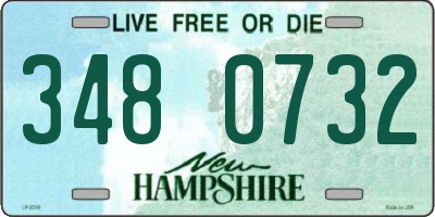 NH license plate 3480732
