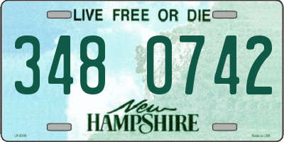NH license plate 3480742