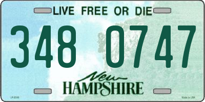NH license plate 3480747
