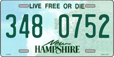 NH license plate 3480752