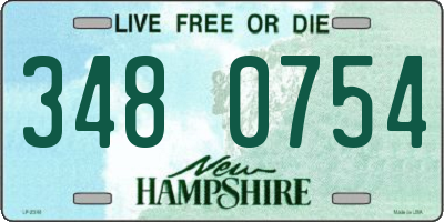 NH license plate 3480754
