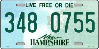 NH license plate 3480755