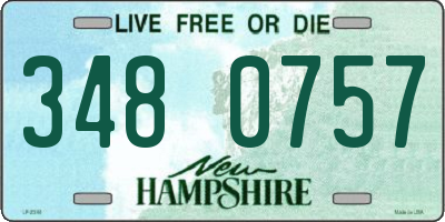 NH license plate 3480757