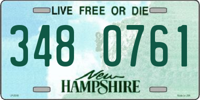 NH license plate 3480761