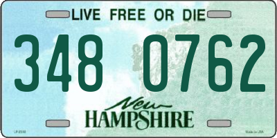 NH license plate 3480762