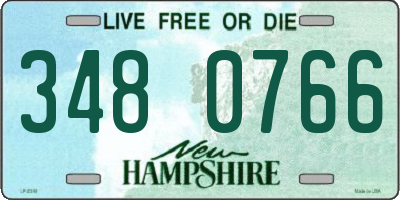 NH license plate 3480766