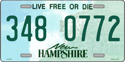 NH license plate 3480772