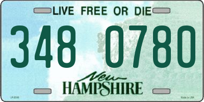 NH license plate 3480780