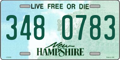 NH license plate 3480783