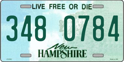 NH license plate 3480784