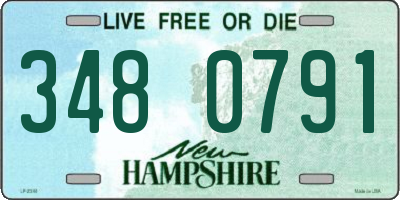 NH license plate 3480791