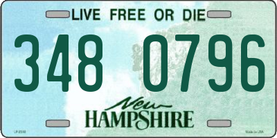 NH license plate 3480796