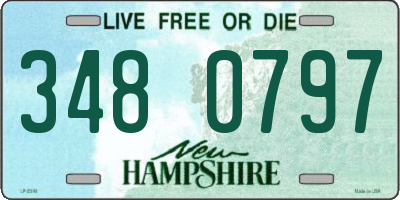 NH license plate 3480797