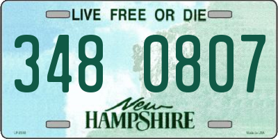 NH license plate 3480807